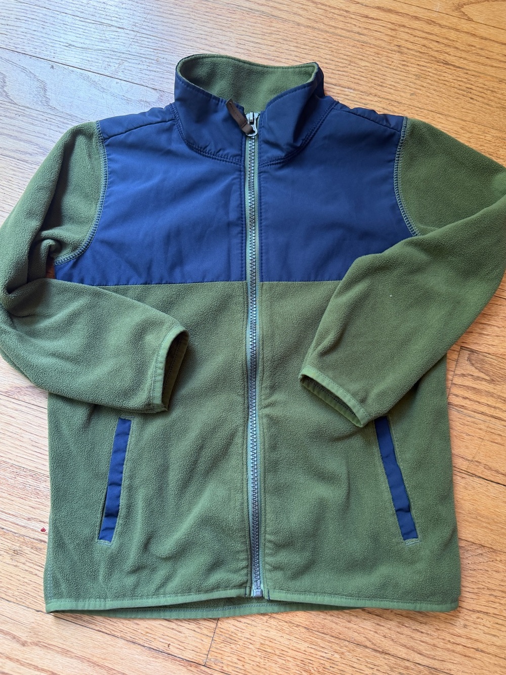 Carter’s Green and Navy Fleece Zip-Up Jacket size 7